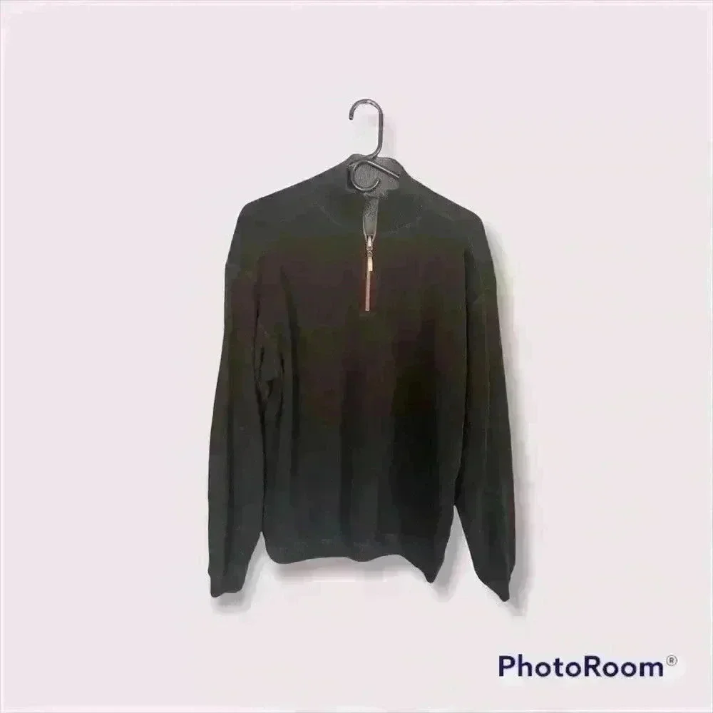 Tommy Bahama quarter zip black sweater